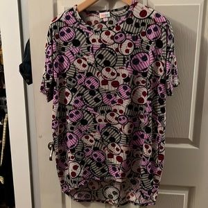NWOT Lularoe Irma size small with Jack Skellington print